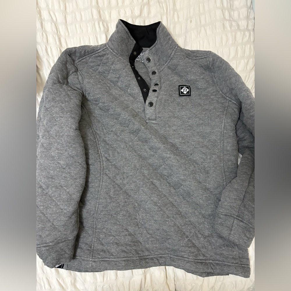 Gray M22 1/4 Button Up